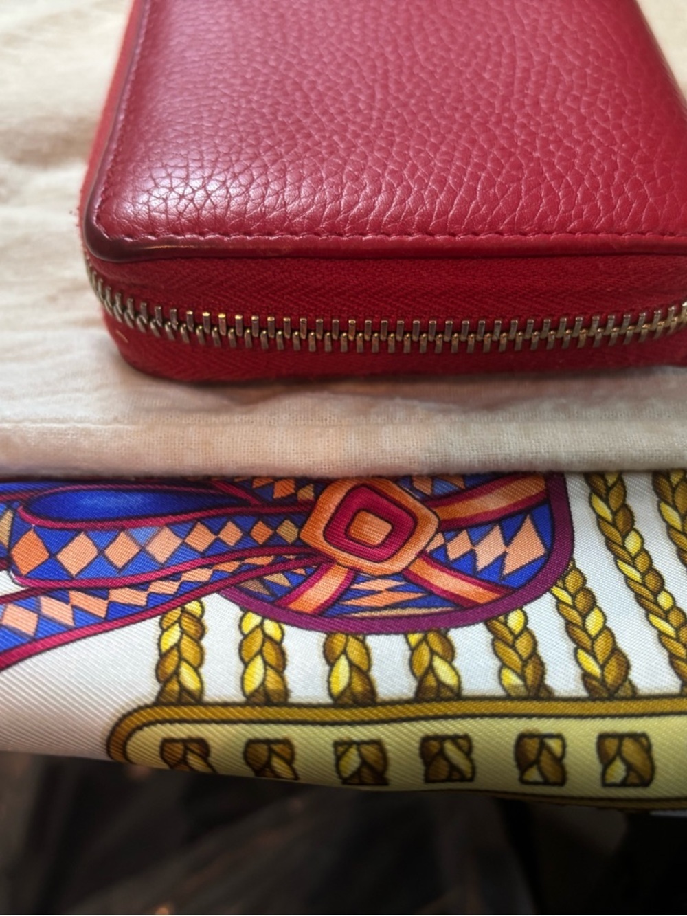Authentic Gucci Soho Disco Zip Wallet Red - EXCELLENT Condition with Dust Bag - Picture 5 of 9